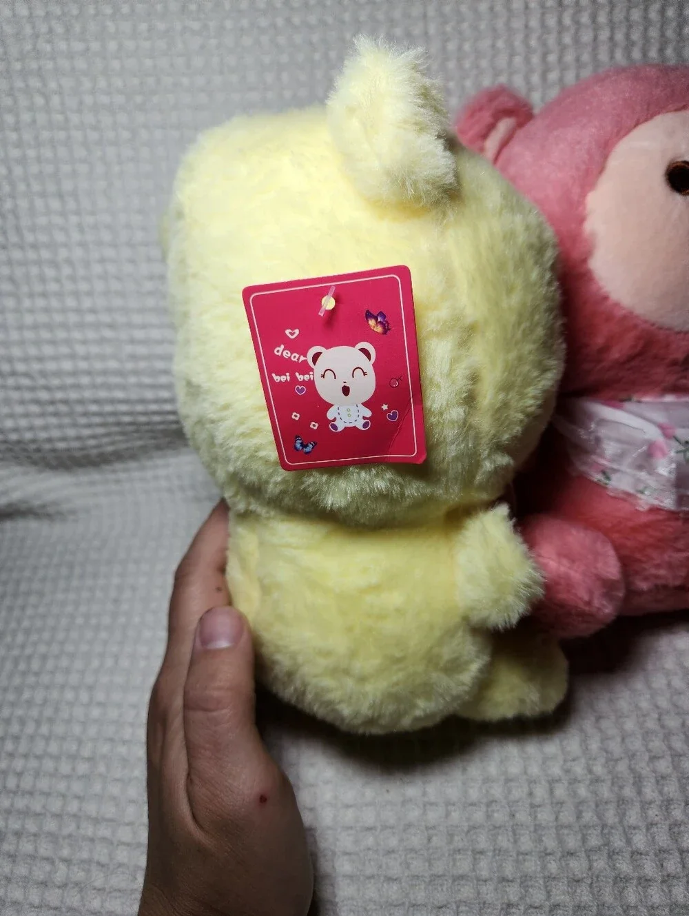 Plush Piglet Pair - Pink and Pale Yellow Soft Stuffed Animals